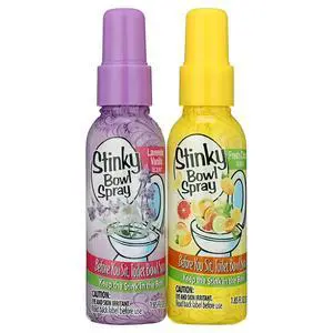 Set of 2 Stinky Bowl Spray 1.85oz - Before You Go Toilet Bathroom Deodorizer - Features Fresh Citrus Scent and Lavender Scent! Set of 2 Stinky Bowl Spray 1.85oz - Before You Go Toilet Bathroom Deodorizer - Features Fresh Citrus Scent and Lavender Scent!