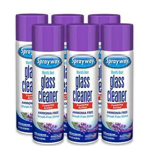 Glass Cleaner Lavender Scent Foaming Aerosol Spray, 19oz, Pack of 6 | Ammonia-Free, Streakless, Fast-Acting | Cleans & Polishes Glass Surfaces | Removes Fingerprints, Dust, Dirt, Smoke Film Glass Cleaner Lavender Scent Foaming Aerosol Spray, 19oz, Pack of 6 | Ammonia-Free, Streakless, Fast-Acting | Cleans & Polishes Glass Surfaces | Removes Fingerprints, Dust, Dirt, Smoke Film