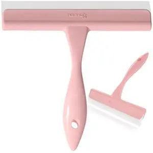 5" Silicone Shower Squeegee for Glass Doors & Car Windows - Small & Mini Size Streak-Free Cleaner, Bathroom, Mirror, Tile Scraper - Compact Pink with Hanging Hole, Kitchen Safe Water Blade 5" Silicone Shower Squeegee for Glass Doors & Car Windows - Small & Mini Size Streak-Free Cleaner, Bathroom, Mirror, Tile Scraper - Compact Pink with Hanging Hole, Kitchen Safe Water Blade
