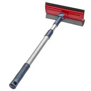 Professional Window Squeegee | 2-in-1 Window Cleaner Sponge and Soft Rubber Strip With Telescopic Extension Pole 20" - 30"(50cm-76cm) | Adjustable To Clean From Multiple Angles Professional Window Squeegee | 2-in-1 Window Cleaner Sponge and Soft Rubber Strip With Telescopic Extension Pole 20" - 30"(50cm-76cm) | Adjustable To Clean From Multiple Angles