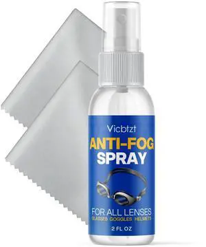 Anti Fog Spray for Swim Goggles, Snorkel Mask & Scuba Masks, Clear Vision Reef Safe & Long-Lasting Defogger for Swimming, Diving, Snorkeling, Skiing, Paintball, Motorcycling - 2 fl oz Anti Fog Spray for Swim Goggles, Snorkel Mask & Scuba Masks, Clear Vision Reef Safe & Long-Lasting Defogger for Swimming, Diving, Snorkeling, Skiing, Paintball, Motorcycling - 2 fl oz