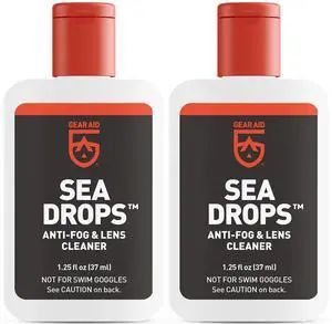 Sea Drops Cleaner and Anti-Fog for Dive and Snorkel Masks, Clears Up Dirty, Foggy Lenses, 1.25 fl oz Sea Drops Cleaner and Anti-Fog for Dive and Snorkel Masks, Clears Up Dirty, Foggy Lenses, 1.25 fl oz