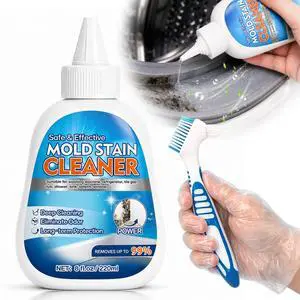 Mold Stain Remover Gel, 8 Fl Oz Heavy-Duty Thick Gel Formula for Washing Machine Seal, Front Load Washer Gasket, Bathroom Grout, Shower, Silicone Caulk, Tile & Sink Cleaner Mold Stain Remover Gel, 8 Fl Oz Heavy-Duty Thick Gel Formula for Washing Machine Seal, Front Load Washer Gasket, Bathroom Grout, Shower, Silicone Caulk, Tile & Sink Cleaner