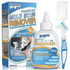 Mold Stain Cleaner Gel, 8 Fl oz All-Purpose Gel for Home Use on Washing Machine Gasket, Bathroom Grout, Sink, Shower, Caulk, and Front Loader Seal Mold Stain Cleaner Gel, 8 Fl oz All-Purpose Gel for Home Use on Washing Machine Gasket, Bathroom Grout, Sink, Shower, Caulk, and Front Loader Seal