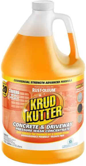 Concrete & Driveway Pressure Washer Concentrate & Manual Use Cleaner | Cuts Through The Toughest Oil & Grease Stains From Concrete, Asphalt, Stone, Brick, Pavement and More | 1 Gallon Concrete & Driveway Pressure Washer Concentrate & Manual Use Cleaner | Cuts Through The Toughest Oil & Grease Stains From Concrete, Asphalt, Stone, Brick, Pavement and More | 1 Gallon