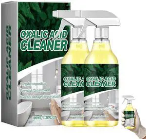 2 Bottle Oxalic Acid Cleaner,2026 Upgraded Oxalic Acid Cleaner Spray,Oxalic Acid Powerful Stain Cleaner,Multipurpose Stain Remover Spray For Bathtub, Porcelain, Tiles 2 Bottle Oxalic Acid Cleaner,2026 Upgraded Oxalic Acid Cleaner Spray,Oxalic Acid Powerful Stain Cleaner,Multipurpose Stain Remover Spray For Bathtub, Porcelain, Tiles