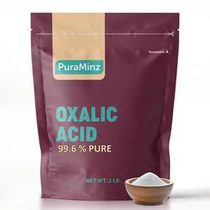 Oxalic Acid (2 lbs) 99.6% Pure - Multipurpose Cleaner and Stain Remover for Wood | Metal | Stone | Concrete - Rust Remover - Wood Restorer - Deck Cleaner - (C2H2O4) - Durable Resealable Packaging. Oxalic Acid (2 lbs) 99.6% Pure - Multipurpose Cleaner and Stain Remover for Wood | Metal | Stone | Concrete - Rust Remover - Wood Restorer - Deck Cleaner - (C2H2O4) - Durable Resealable Packaging.