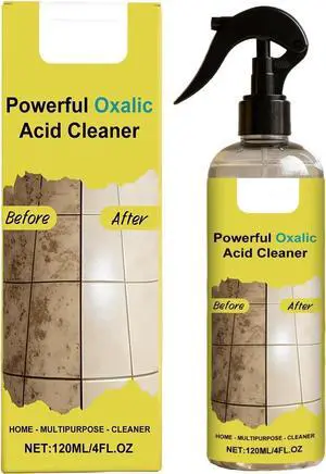 Oxalic Acid Cleaner, Oxalic Acid Powerful Stain Cleaner, Multipurpose Home Cleaning Spray for tiles, toilets, sinks, bathtubs and other hard surfaces (4 fl.oz) Oxalic Acid Cleaner, Oxalic Acid Powerful Stain Cleaner, Multipurpose Home Cleaning Spray for tiles, toilets, sinks, bathtubs and other hard surfaces (4 fl.oz)