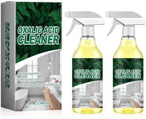 2 Bottle Oxalic Acid Cleaner, Powerful Stain Removal Spray for Bathroom, Oxalic Acid Cleaner Spray, Multipurpose Stain Remover Spray for Bathroom-100ml/3.38fl.oz 2 Bottle Oxalic Acid Cleaner, Powerful Stain Removal Spray for Bathroom, Oxalic Acid Cleaner Spray, Multipurpose Stain Remover Spray for Bathroom-100ml/3.38fl.oz
