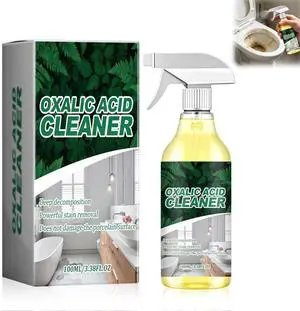 Oxalic Acid Cleaner,Powerful Stain Removal Spray for Bathroom,100ml/3.38fl.oz Multipurpose Stain Remover Spray,For Floor Countertop and Toilet(1PCS) Oxalic Acid Cleaner,Powerful Stain Removal Spray for Bathroom,100ml/3.38fl.oz Multipurpose Stain Remover Spray,For Floor Countertop and Toilet(1PCS)
