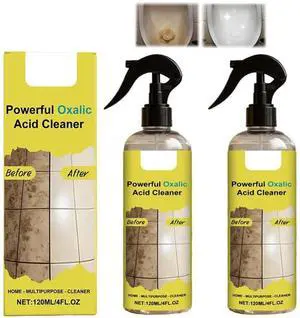 2pcs Powerful Oxalic Acid Cleaner, Multipurpose Home Cleaner, Quick-Acting Formula for Kitchen, Floor, Toilet, 120ML/4FL.OZ 2pcs Powerful Oxalic Acid Cleaner, Multipurpose Home Cleaner, Quick-Acting Formula for Kitchen, Floor, Toilet, 120ML/4FL.OZ