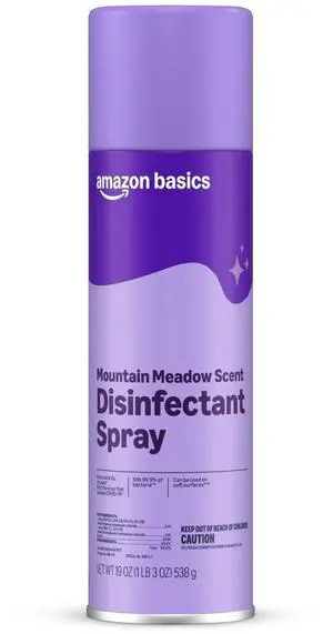 Disinfectant Spray, Mountain Meadow Scent, Kills 99.9% of Bacteria, 19 Oz, Pack of 1 Disinfectant Spray, Mountain Meadow Scent, Kills 99.9% of Bacteria, 19 Oz, Pack of 1