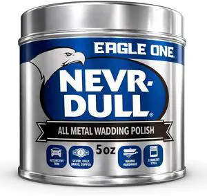 Nevr Dull All Metal Wadding Polish, Chrome and Metal Cleaner for Cars, Kitchens, Bathrooms, Easy Tear Pads for Stainless Steel, Brass, Copper, Aluminum, 5 oz Tin Nevr Dull All Metal Wadding Polish, Chrome and Metal Cleaner for Cars, Kitchens, Bathrooms, Easy Tear Pads for Stainless Steel, Brass, Copper, Aluminum, 5 oz Tin