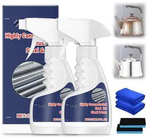 2Pcs Highly Concentrated Rust Remover for Steel & Iron,Heavy Duty Rust Remover Spray No Scrubbing,Rust Remover Heavy Duty for Metal,Powerful Rust Remover for Tools,Stainless Steel-240ML 2Pcs Highly Concentrated Rust Remover for Steel & Iron,Heavy Duty Rust Remover Spray No Scrubbing,Rust Remover Heavy Duty for Metal,Powerful Rust Remover for Tools,Stainless Steel-240ML