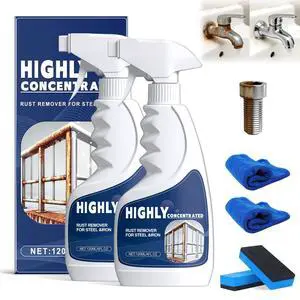 2Pcs Heavy Duty Rust Removal for Metal,Highly Concentrated Steel Rust Remover,Powerful Rust Stain Remover,Multipurpose Rust Remover Spray for Various Metals Furniture,Stainless Steel,Automotive Parts 2Pcs Heavy Duty Rust Removal for Metal,Highly Concentrated Steel Rust Remover,Powerful Rust Stain Remover,Multipurpose Rust Remover Spray for Various Metals Furniture,Stainless Steel,Automotive Parts