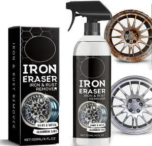 Rust Remover - Rust Remover Spray, Heavy Duty Rust Remover for Metal, Iron Eraser Iron and Rust Remover for Car Wheels, Bike Chains, Garden Tools & Iron Surfaces, Works on Steel Iron Chrome Aluminum Rust Remover - Rust Remover Spray, Heavy Duty Rust Remover for Metal, Iron Eraser Iron and Rust Remover for Car Wheels, Bike Chains, Garden Tools & Iron Surfaces, Works on Steel Iron Chrome Aluminum