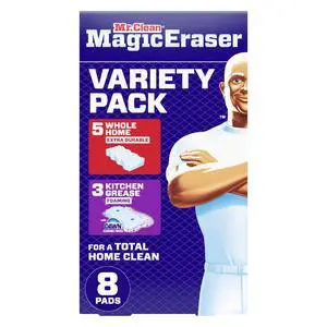Magic Eraser Sponge, All Purpose Cleaner, Cleaning Scrubber, Wall, Kitchen, Bathroom, Shower Cleaner, Melamine Sponge, Cleaning Pads, Variety Pack, 5 Extra Durable, & 3 Grease Magic Erasers Magic Eraser Sponge, All Purpose Cleaner, Cleaning Scrubber, Wall, Kitchen, Bathroom, Shower Cleaner, Melamine Sponge, Cleaning Pads, Variety Pack, 5 Extra Durable, & 3 Grease Magic Erasers