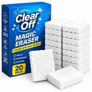 20 Pack Upgraded Magic Sponge Eraser Extra Large Super Powerful - Melamine Sponge for All-Purpose Cleaning, Oven Cleaner, Wall Cleaner, Dish, Kitchen, Baseboards, Sink, Sneaker, Car, Bathroom 20 Pack Upgraded Magic Sponge Eraser Extra Large Super Powerful - Melamine Sponge for All-Purpose Cleaning, Oven Cleaner, Wall Cleaner, Dish, Kitchen, Baseboards, Sink, Sneaker, Car, Bathroom