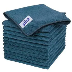 Microfiber Cleaning Cloth, All-Purpose Microfiber Towels, Streak Free Cleaning Rags, Pack of 12, Light Teal, Size 32 x 32 cm(12.6 x 12.6 inch) Microfiber Cleaning Cloth, All-Purpose Microfiber Towels, Streak Free Cleaning Rags, Pack of 12, Light Teal, Size 32 x 32 cm(12.6 x 12.6 inch)