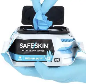 Nitrile Disposable Gloves in Pack of 50, Medium Duty, Medium Size, Powder Free - For Food Handling, First Aid, Cleaning, Gardening, Crafting - Premium Medical Exam Gloves Nitrile Disposable Gloves in Pack of 50, Medium Duty, Medium Size, Powder Free - For Food Handling, First Aid, Cleaning, Gardening, Crafting - Premium Medical Exam Gloves