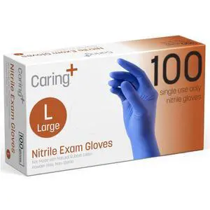 Nitrile Exam Gloves (100ct), Powder Free and Not Made with Natural Rubber Latex, Gloves for Medical Use, Cleaning, Food Prep and More, Large Nitrile Exam Gloves (100ct), Powder Free and Not Made with Natural Rubber Latex, Gloves for Medical Use, Cleaning, Food Prep and More, Large
