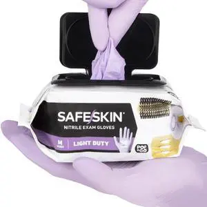 Nitrile Disposable Gloves, 50-Count Pack, Light Duty, Medium Size, Powder Free - For Food Handling, First Aid, Hair Coloring, Baby and Pet Care - Premium Medical Exam Gloves Nitrile Disposable Gloves, 50-Count Pack, Light Duty, Medium Size, Powder Free - For Food Handling, First Aid, Hair Coloring, Baby and Pet Care - Premium Medical Exam Gloves