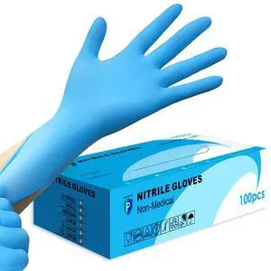 Nitrile Disposable Gloves,4mil-100 Count,Gloves Disposable Latex Free,Powder Free for Cooking,Household,Food safe Nitrile Disposable Gloves,4mil-100 Count,Gloves Disposable Latex Free,Powder Free for Cooking,Household,Food safe