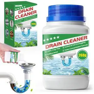 Drain Clog Remover, 9.4OZ Solid Pipe Cleaner Particle(6 Uses), Fast Acting Drain Cleaner for Kitchen Sinks, Bathtubs & Showers Drain Clog Remover, 9.4OZ Solid Pipe Cleaner Particle(6 Uses), Fast Acting Drain Cleaner for Kitchen Sinks, Bathtubs & Showers