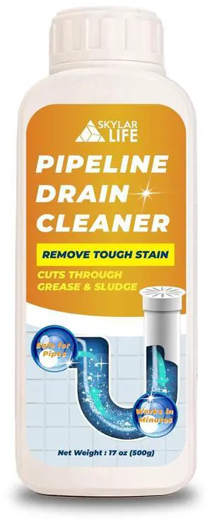 Drain Cleaner Powder Concentrated Clog Remover for Hair, Grease & Soap Scum Safe for Pipes & Septic Systems 17 oz for Kitchen, Bathroom & Toilet Drain Cleaner Powder Concentrated Clog Remover for Hair, Grease & Soap Scum Safe for Pipes & Septic Systems 17 oz for Kitchen, Bathroom & Toilet