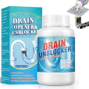 Drain Clog Remover, 260g Sink Drain Cleaner, Powerful Pipeline Dredging Agent, fast Dissolves Hair, Grease & Soap Scum, Safe for Pipes Home Use (260g) Drain Clog Remover, 260g Sink Drain Cleaner, Powerful Pipeline Dredging Agent, fast Dissolves Hair, Grease & Soap Scum, Safe for Pipes Home Use (260g)