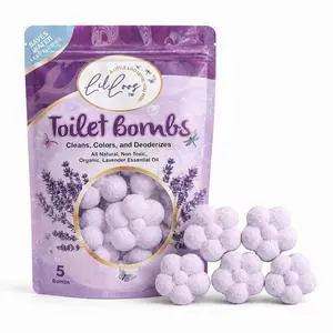 Natural Essential Oil Toilet Bombs for Toilet Bowls - Drop-In Toilet Bowl Cleaner Tablets, Long-Lasting Lavender Scent for a Fresh Bathroom (5 Tablets, Pack of 1) Natural Essential Oil Toilet Bombs for Toilet Bowls - Drop-In Toilet Bowl Cleaner Tablets, Long-Lasting Lavender Scent for a Fresh Bathroom (5 Tablets, Pack of 1)