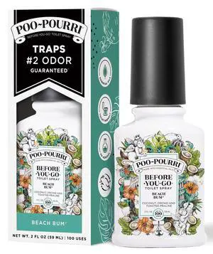 Before-You-Go Toilet Spray, Beach Bum, 2 Fl Oz, Up to 100 Uses, Bathroom Odor Deodorizer with Essential Oils for Home or Work, Travel Essentials, TSA Approved Size, Coconut, Orchid Scent Before-You-Go Toilet Spray, Beach Bum, 2 Fl Oz, Up to 100 Uses, Bathroom Odor Deodorizer with Essential Oils for Home or Work, Travel Essentials, TSA Approved Size, Coconut, Orchid Scent