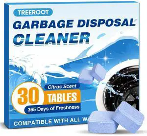 Garbage Disposal Cleaner and Deodorizer Tablets, 30 Pack Blue Foaming Cleaning Tablets, Citrus Scent Disposal Cleaner for Kitchen Sink, Drain Cleaning and Odor Control, 15-Month Supply Garbage Disposal Cleaner and Deodorizer Tablets, 30 Pack Blue Foaming Cleaning Tablets, Citrus Scent Disposal Cleaner for Kitchen Sink, Drain Cleaning and Odor Control, 15-Month Supply
