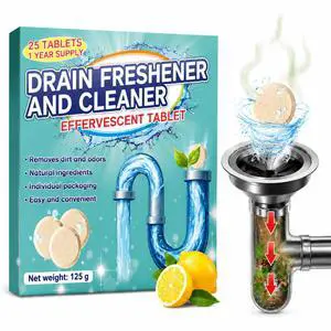 Disposal Cleaner Tablets 25 Pack, 1 Year Supply Sink and Drain Cleaner, Deodorizer Tablets Remove Odor-Causing Residues, Garbage Disposal Cleaner For House, Kitchen, Bathroom Drain Cleaning Care Disposal Cleaner Tablets 25 Pack, 1 Year Supply Sink and Drain Cleaner, Deodorizer Tablets Remove Odor-Causing Residues, Garbage Disposal Cleaner For House, Kitchen, Bathroom Drain Cleaning Care
