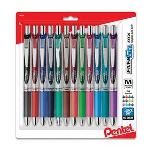 EnerGel RTX Retractable Liquid Gel Pens, (0.7mm), Assorted Colors, Ultimate Writing Pens, Best Writing Pens for Office, School and Journaling, Pack of 12 EnerGel RTX Retractable Liquid Gel Pens, (0.7mm), Assorted Colors, Ultimate Writing Pens, Best Writing Pens for Office, School and Journaling, Pack of 12