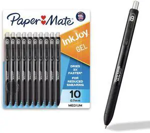 InkJoy Gel Pens, Black, Medium Point (0.7mm), Comfort Grip, 10 Count - Fast Drying Ink, Smooth Writing, Office Supplies InkJoy Gel Pens, Black, Medium Point (0.7mm), Comfort Grip, 10 Count - Fast Drying Ink, Smooth Writing, Office Supplies