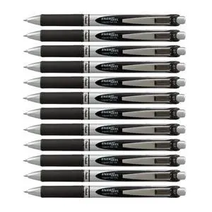 EnerGel RTX Retractable Liquid Gel Pen, (0.7mm) Medium Line, Metal Tip, Black Ink, Box of 12 (BL77-A) EnerGel RTX Retractable Liquid Gel Pen, (0.7mm) Medium Line, Metal Tip, Black Ink, Box of 12 (BL77-A)