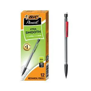 Xtra-Smooth Mechanical Pencils with Erasers, Medium Point (0.7mm), 12-Count Pack, Bulk Mechanical Pencils for School or Office Supplies Xtra-Smooth Mechanical Pencils with Erasers, Medium Point (0.7mm), 12-Count Pack, Bulk Mechanical Pencils for School or Office Supplies