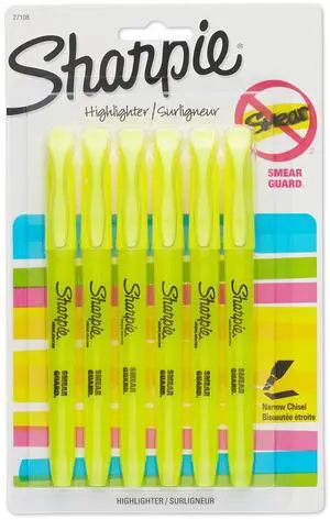 27108PP Accent Pocket Style Highlighter, Fluorescent Yellow, 6-Pack 27108PP Accent Pocket Style Highlighter, Fluorescent Yellow, 6-Pack