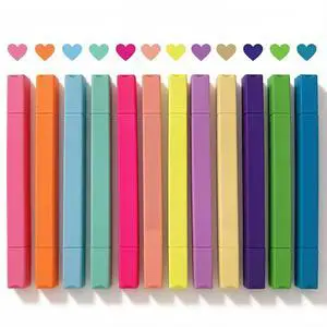 12Pcs Dual Tip Highlighters, Pastel highlighters Quick Dry, Aesthetic Cute Markers, for Journaling Accessories School Supplies and Nurse Office (Macaron) 12Pcs Dual Tip Highlighters, Pastel highlighters Quick Dry, Aesthetic Cute Markers, for Journaling Accessories School Supplies and Nurse Office (Macaron)