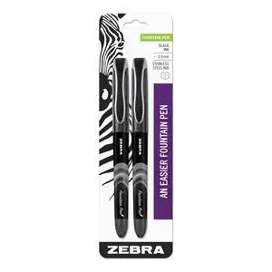 Fountain Pen, Free-Flowing Liquid Black Ink, 0.6mm, 2-Pack Fountain Pen, Free-Flowing Liquid Black Ink, 0.6mm, 2-Pack