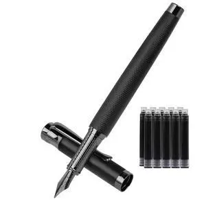 Luxury Fountain Pen Set,Ink Pen for Smooth Writing,Medium Nib,Includes 10 Ink Cartridges&Ink Converter,Best Pen Gift Case for Men & Women,fancy,Journaling,Executive Office pen-Black Luxury Fountain Pen Set,Ink Pen for Smooth Writing,Medium Nib,Includes 10 Ink Cartridges&Ink Converter,Best Pen Gift Case for Men & Women,fancy,Journaling,Executive Office pen-Black