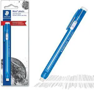Mars Plastic Eraser Pen with Refillable Holder, German-Made Eraser for Pencils, Smudge-Free & Tear-Free Precision, Retractable Design with Clip, Blue Mars Plastic Eraser Pen with Refillable Holder, German-Made Eraser for Pencils, Smudge-Free & Tear-Free Precision, Retractable Design with Clip, Blue