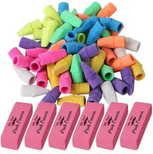 School Eraser Combination Set, 60 Pack, Assorted Colors School Eraser Combination Set, 60 Pack, Assorted Colors