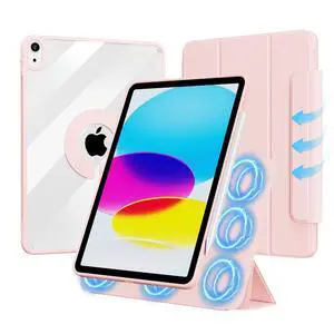 for iPad (A16) 11th Generation 11 Inch 2025/ 10th Generation 10.9 Inch 2022 Hybrid Case with Pencil Holder | Detachable Magnetic Cover | Portrait/Landscape Stand | Clear Hard Back, Pink for iPad (A16) 11th Generation 11 Inch 2025/ 10th Generation 10.9 Inch 2022 Hybrid Case with Pencil Holder | Detachable Magnetic Cover | Portrait/Landscape Stand | Clear Hard Back, Pink