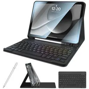 for iPad 10th Generation Case with Keyboard with Pencil Holder and Magnetic Disc Universal Stylus Pen 10.9 inch Wireless Detachable Folio Keyboard Cover for New iPad 10th Gen 2022 (Black) for iPad 10th Generation Case with Keyboard with Pencil Holder and Magnetic Disc Universal Stylus Pen 10.9 inch Wireless Detachable Folio Keyboard Cover for New iPad 10th Gen 2022 (Black)
