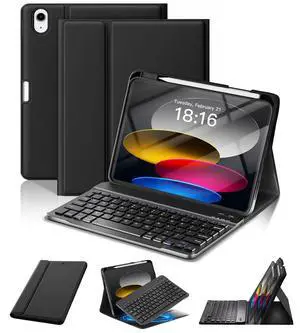 for iPad 11th 10th Generation Case with Keyboard, Magnetic Wireless Detachable Folio case with Pencil Holder, Keyboard for iPad 11th(A16,2025) & 10th Generation(2022) - Black for iPad 11th 10th Generation Case with Keyboard, Magnetic Wireless Detachable Folio case with Pencil Holder, Keyboard for iPad 11th(A16,2025) & 10th Generation(2022) - Black