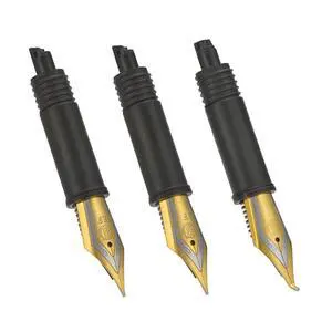 Set of 3 Hongdian Fountain Pen Nibs Gold Trim (Fine, Extra Fine and Bent Nib) for Black Forest 1850, 1851, 1861, M2, M1, 1843, 6013, 517D, 517S, 525, 1843 and 920 Series Set of 3 Hongdian Fountain Pen Nibs Gold Trim (Fine, Extra Fine and Bent Nib) for Black Forest 1850, 1851, 1861, M2, M1, 1843, 6013, 517D, 517S, 525, 1843 and 920 Series