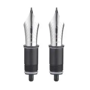Set of 2 Number 8 Fountain Pen Replacement 1.1 Stub Nibs - Compatible with C2000, V800 and C80- Silver Set of 2 Number 8 Fountain Pen Replacement 1.1 Stub Nibs - Compatible with C2000, V800 and C80- Silver