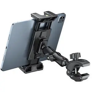 Tablet Mic Stand Holder for iPad Treadmill Handlebar Clamp, Mount for Spin Bike Microphone Peloton Stroller, Fit 5-13 iPad Pro 12.9 Air Mini, Galaxy Tab, iPhone, Fire HD 10 Tablet Mic Stand Holder for iPad Treadmill Handlebar Clamp, Mount for Spin Bike Microphone Peloton Stroller, Fit 5-13 iPad Pro 12.9 Air Mini, Galaxy Tab, iPhone, Fire HD 10
